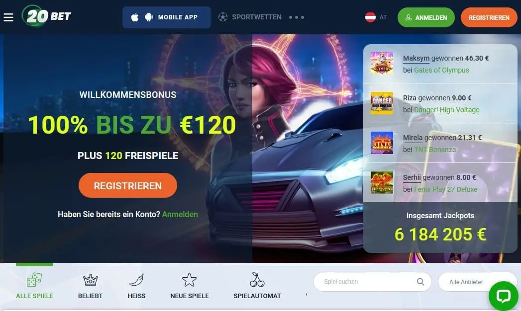 20Bet Casino Betrugstest