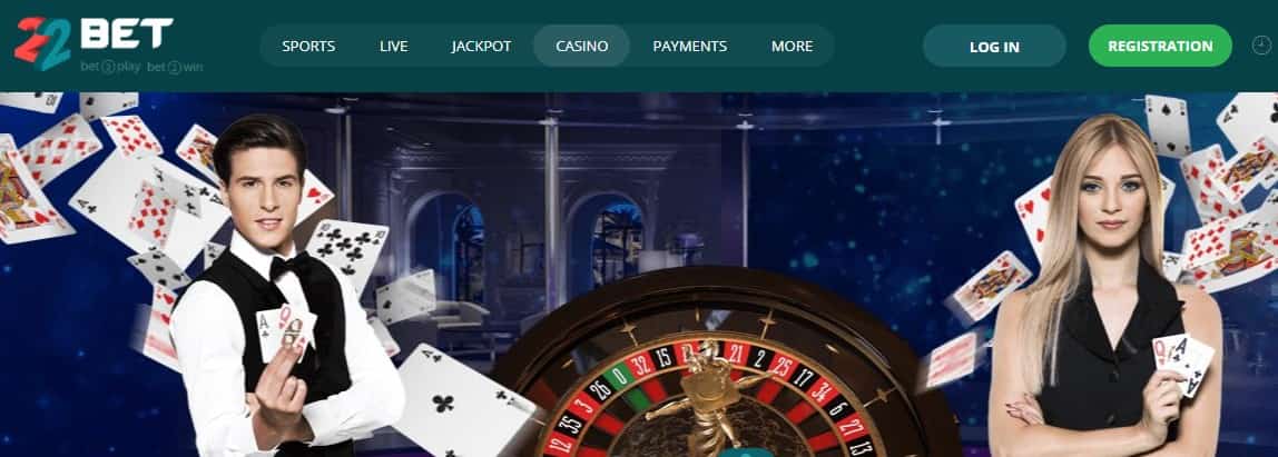 22bet Casino Startseite