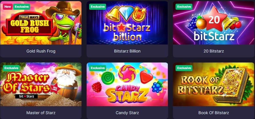 Exklusive Spiele bei BitStarz Casino