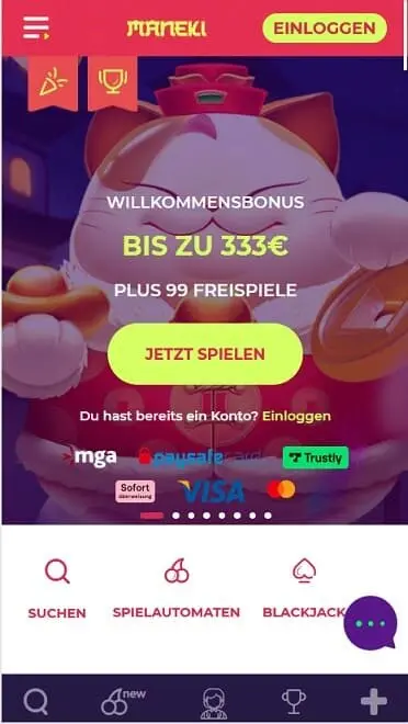 Maneki Mobile Casino Anmelden
