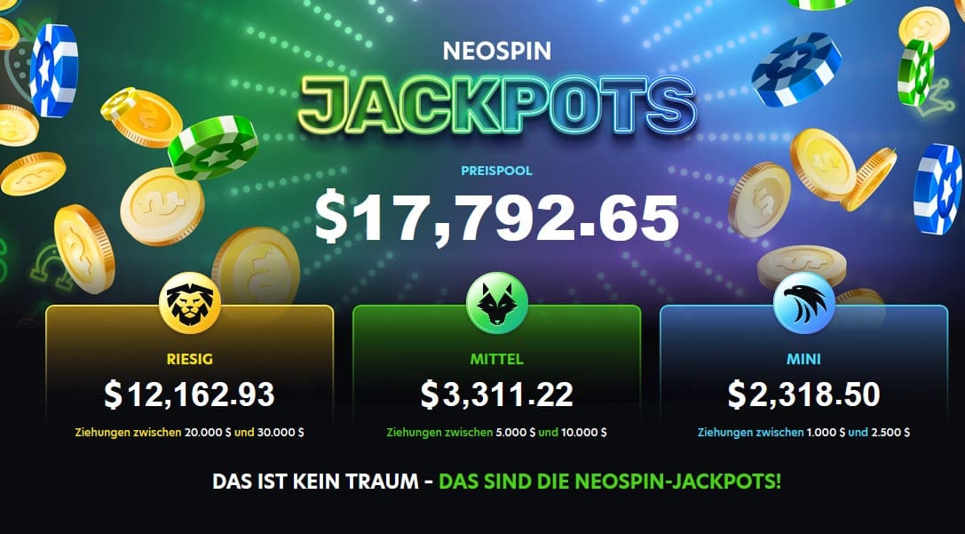 NeoSpin Casino Jackpots